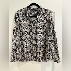 The Limited Petite Medium Snakeskin Blouse